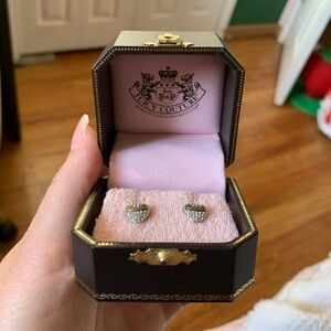 Juicy Couture Silver Heart Earrings